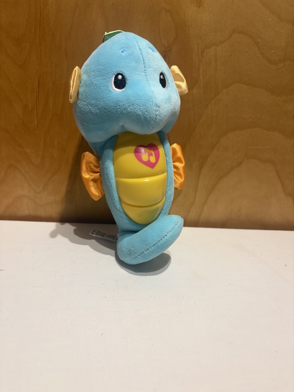 Fisher-Price Soothe & Glow Seahorse Blue Musical Plush Baby Crib Toy Light Up